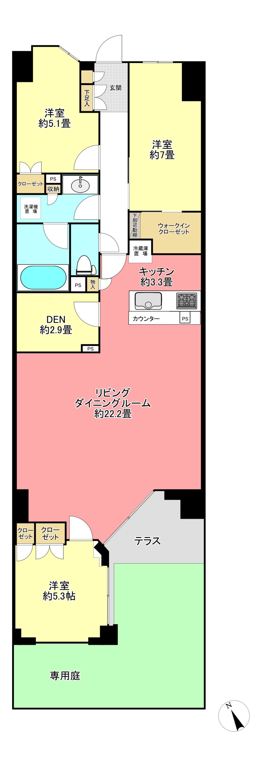 八千代市｜ノルディック八千代緑が丘｜1階｜3SLDK